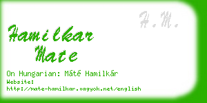 hamilkar mate business card