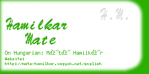 hamilkar mate business card